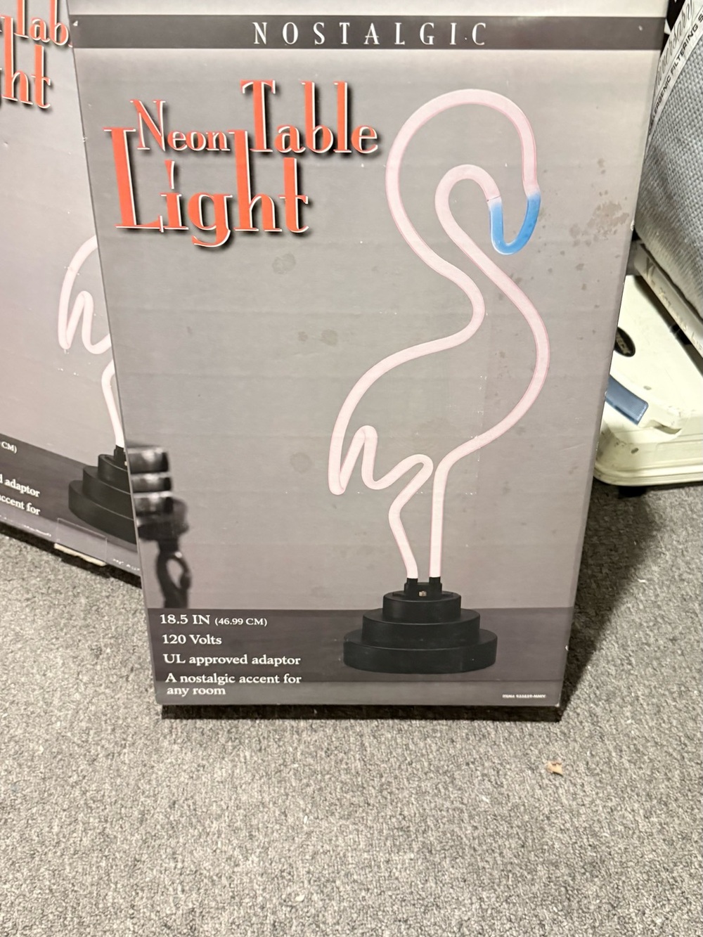 Nostalgic Neon Table Light Flamingo - Pink & Blue BNIB Qty 2